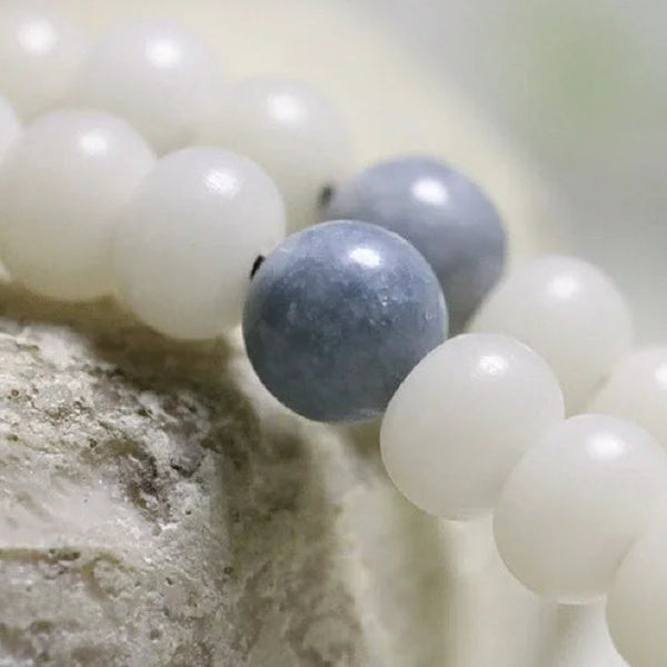 White Bodhi Root Lotus Mala-ToShay.org