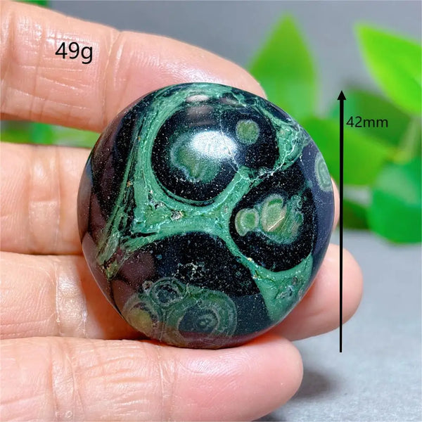 Green Malachite Palm Stone-ToShay.org