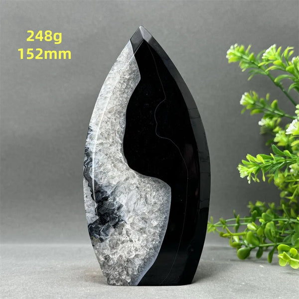 Black Onyx Geode Torch-ToShay.org