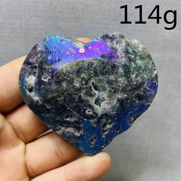 Purple Sphalerite Geode Heart-ToShay.org