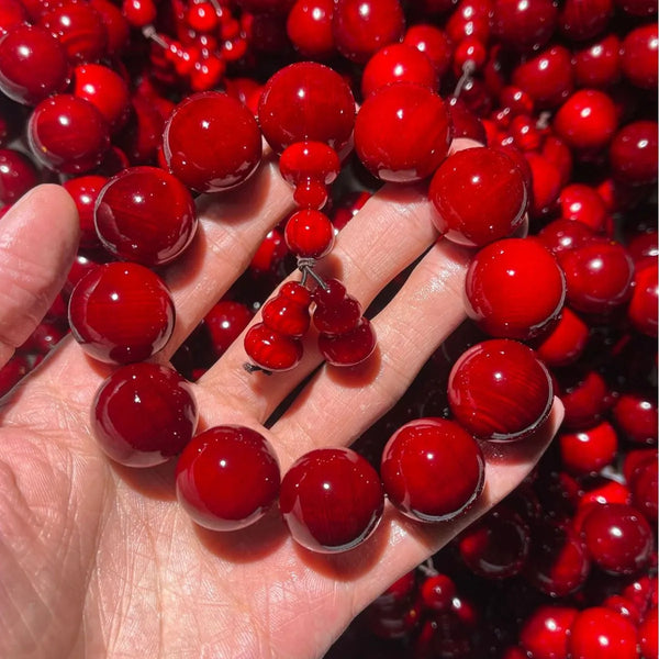 Red Wood Buddha Beads-ToShay.org
