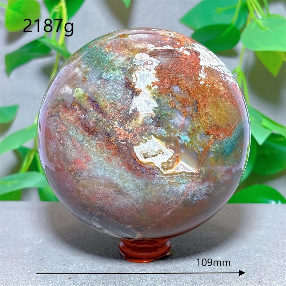Green Moss Agate Ball-ToShay.org