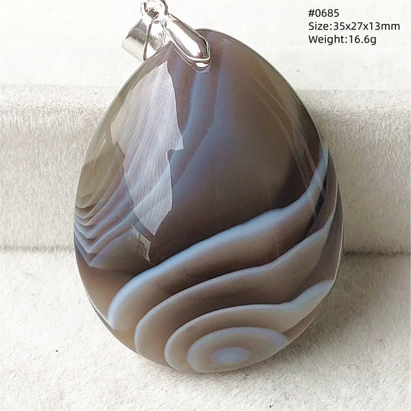 Grey Lace Agate Pendant-ToShay.org