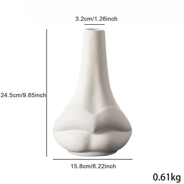 Ceramic Lips Vase-ToShay.org