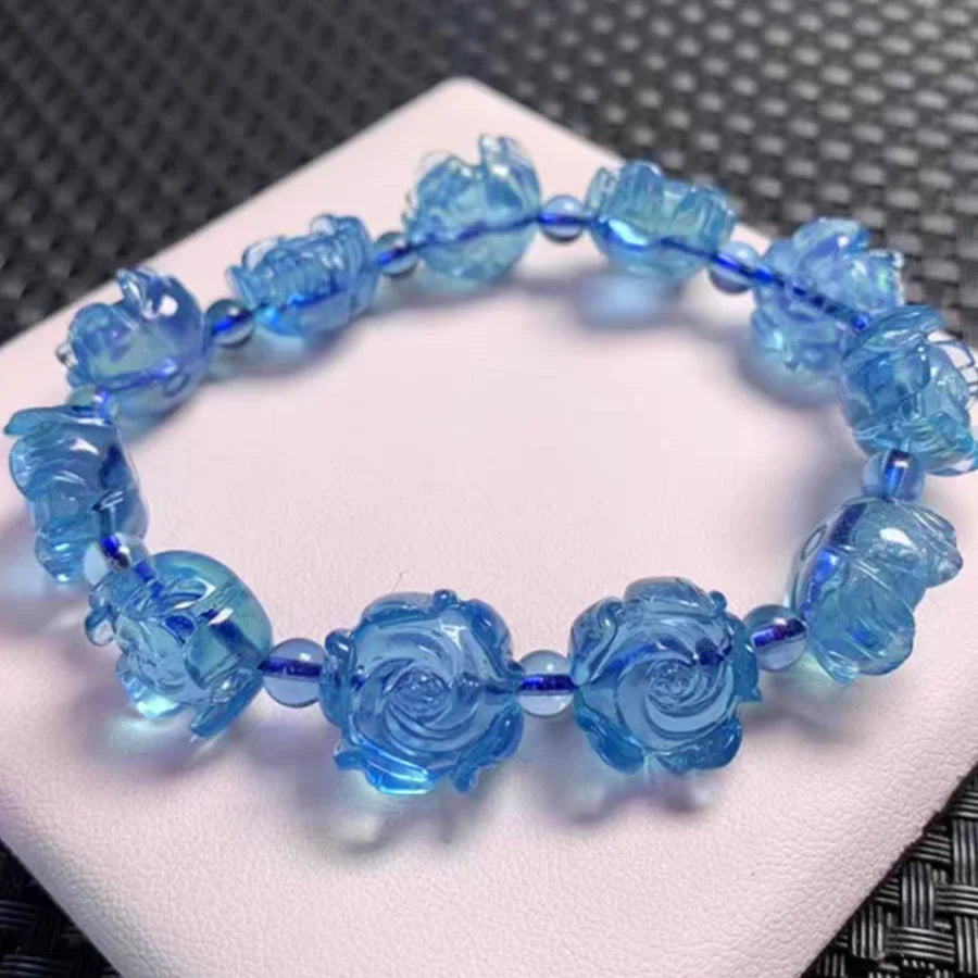 Blue Aquamarine Bracelet-ToShay.org
