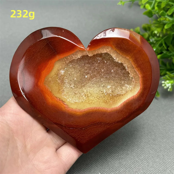 Red Agate Geode Heart-ToShay.org