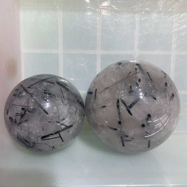 Black Hair Rutilated Quartz Ball-ToShay.org