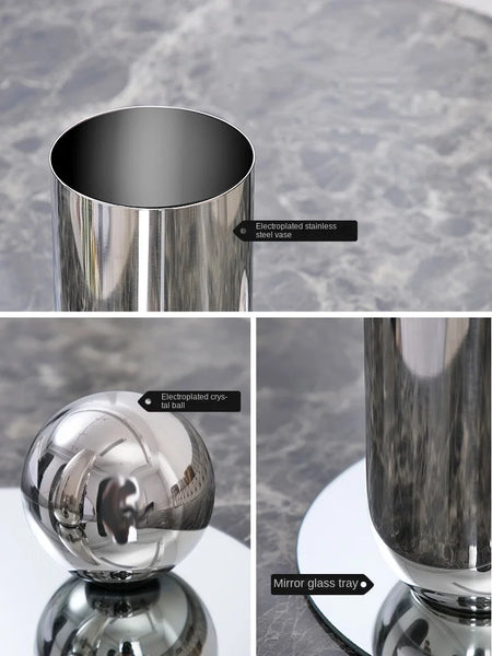 Silver Steel Vase-ToShay.org