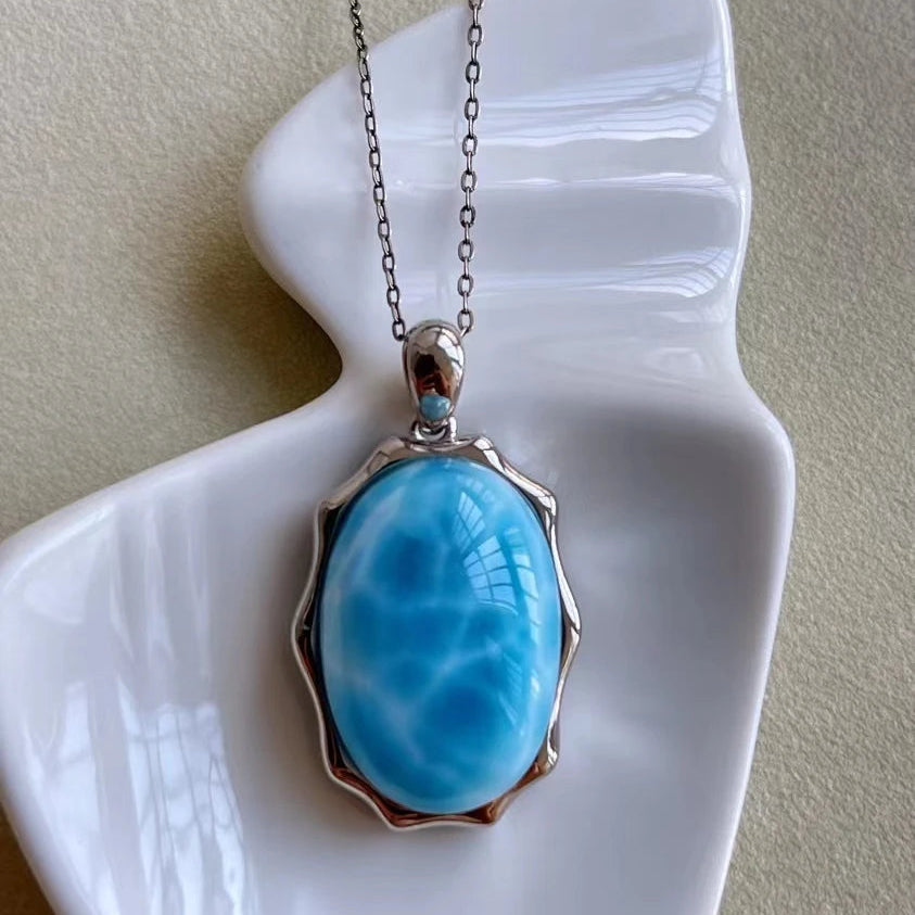 Blue Larimar Pendant-ToShay.org