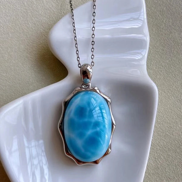 Blue Larimar Pendant-ToShay.org
