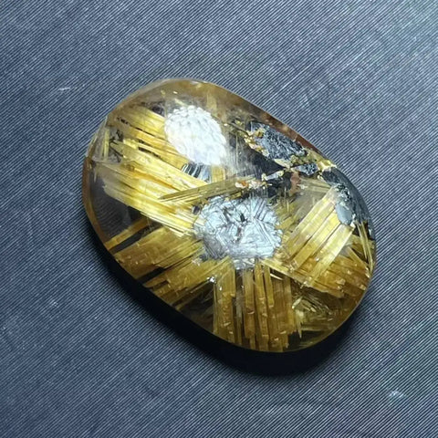 Gold Rutilated Quartz Pendant-ToShay.org
