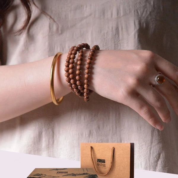 Brown Sandalwood Buddha Beads-ToShay.org