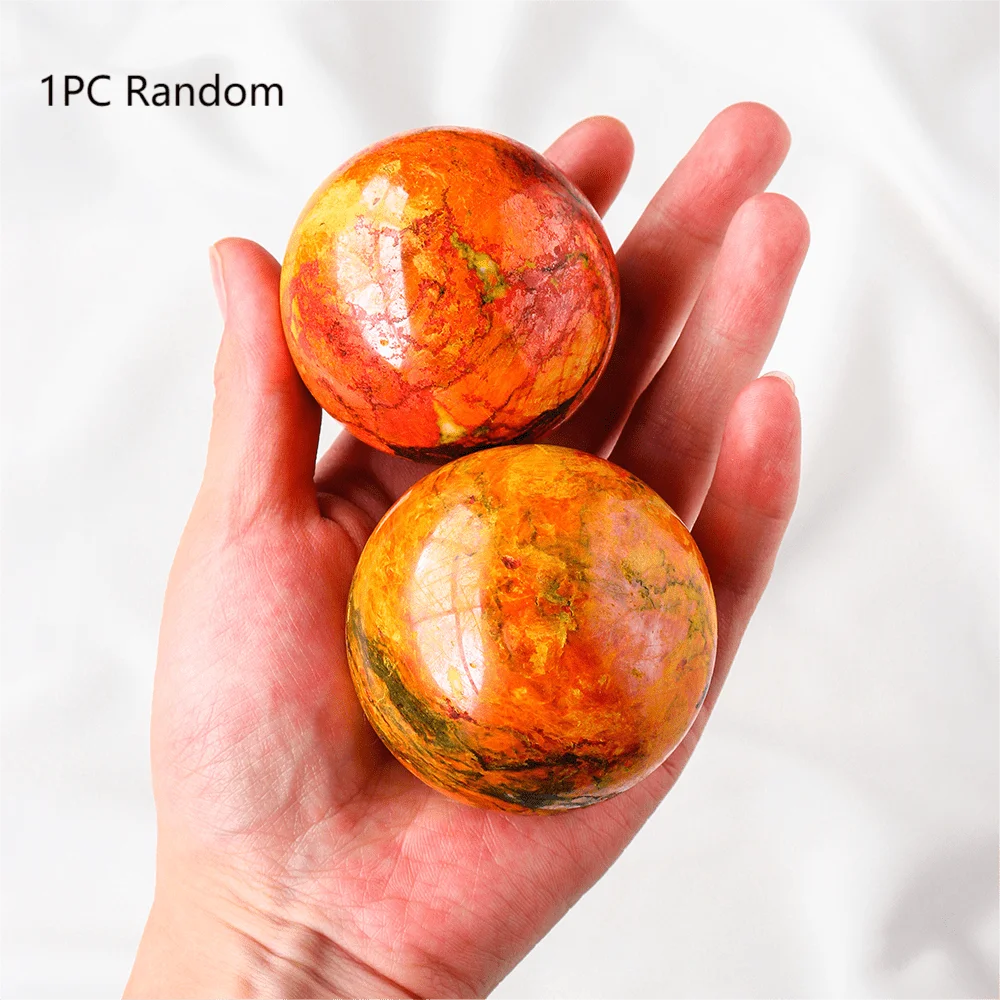 Orange Firestone Agate Ball-ToShay.org