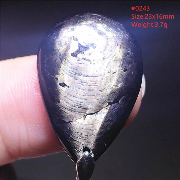 Silver Black Hypersthene Pendant-ToShay.org