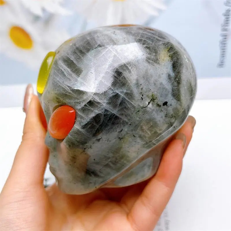 Grey Labradorite Alien Skull-ToShay.org