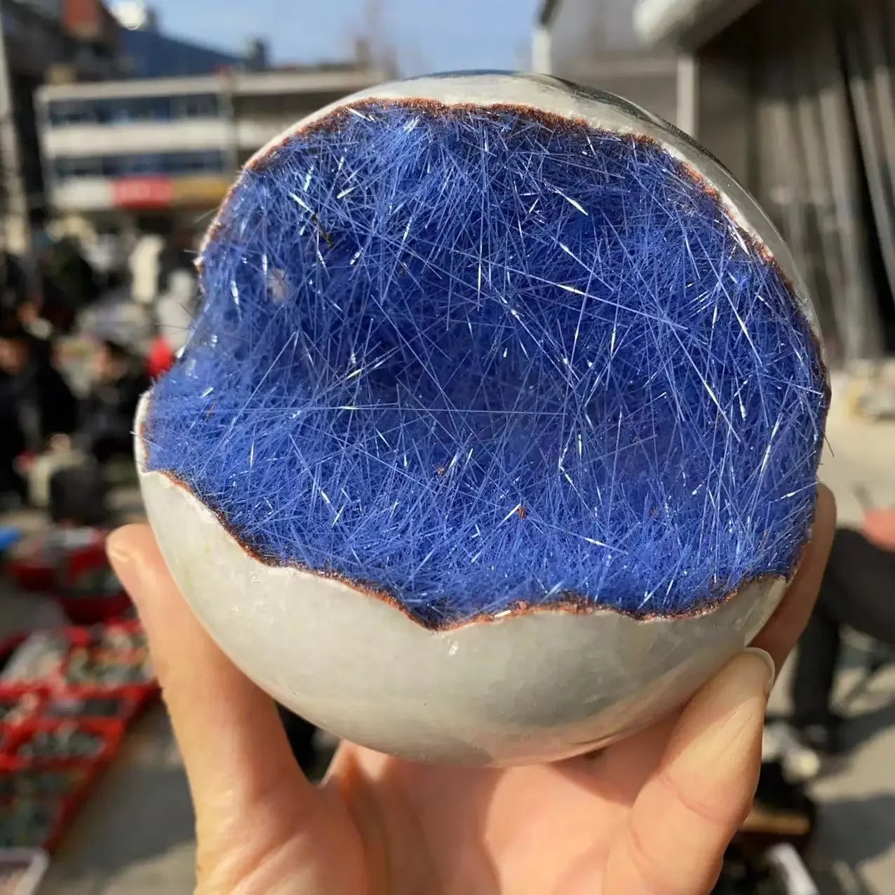 Blue Hair Crystal Cluster-ToShay.org