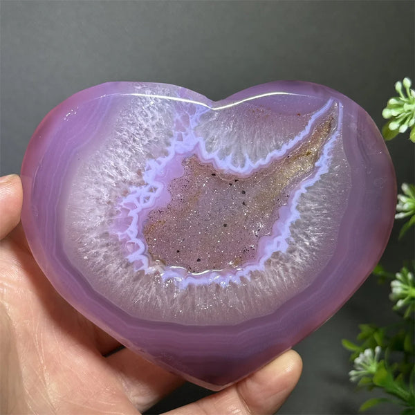 Pink Agate Geode Heart-ToShay.org