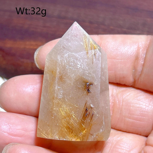 Gold Rutilated Crystal Point-ToShay.org