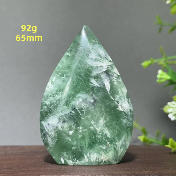 Green Feather Fluorite Torch-ToShay.org
