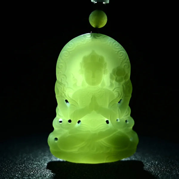 Green Jade Guanyin Pendant-ToShay.org