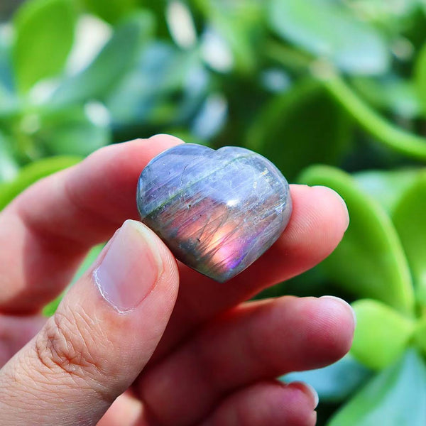 Purple Flash Labradorite Heart-ToShay.org