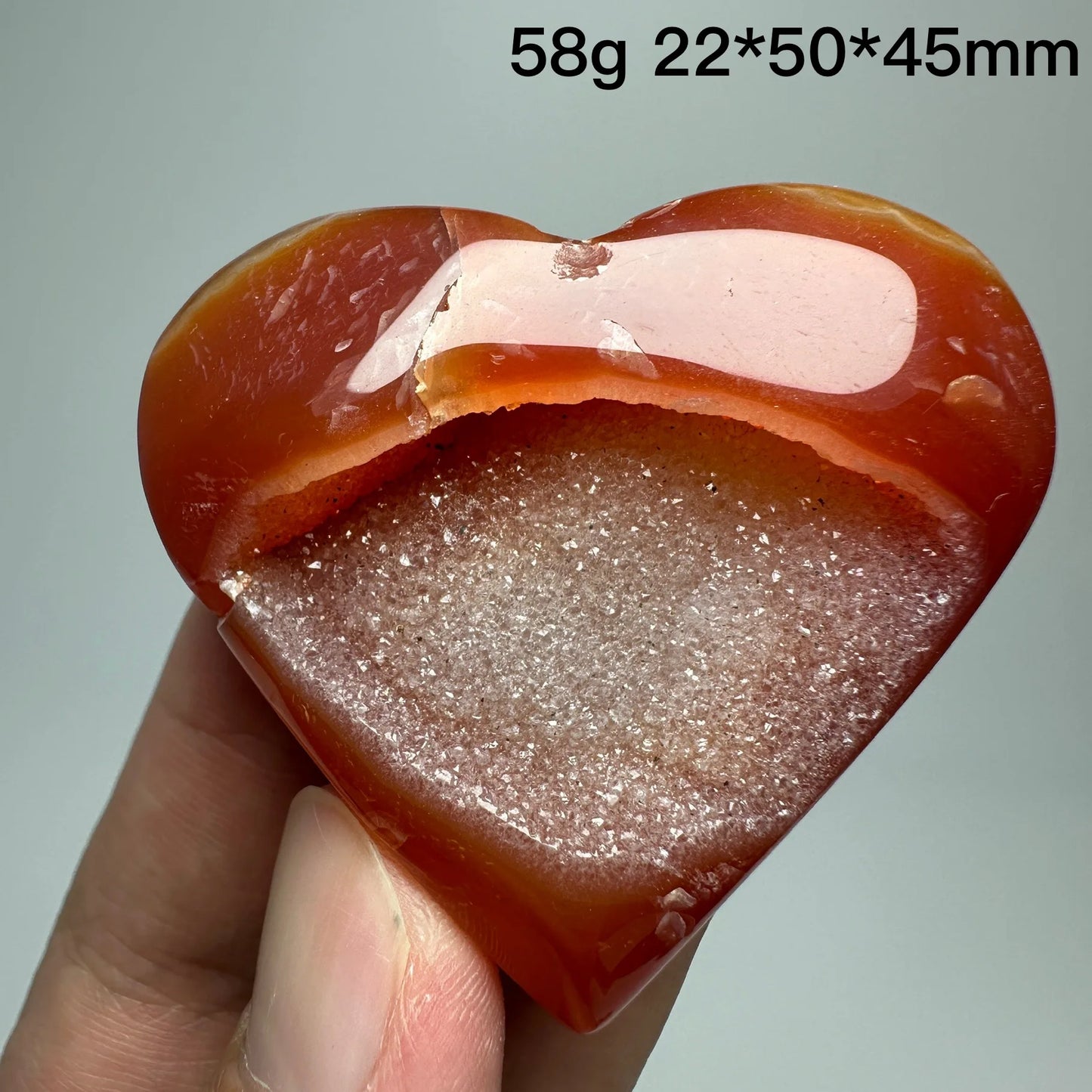Red Agate Geode Heart-ToShay.org
