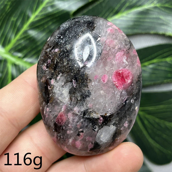 Pink Rhodonite Palmstone-ToShay.org