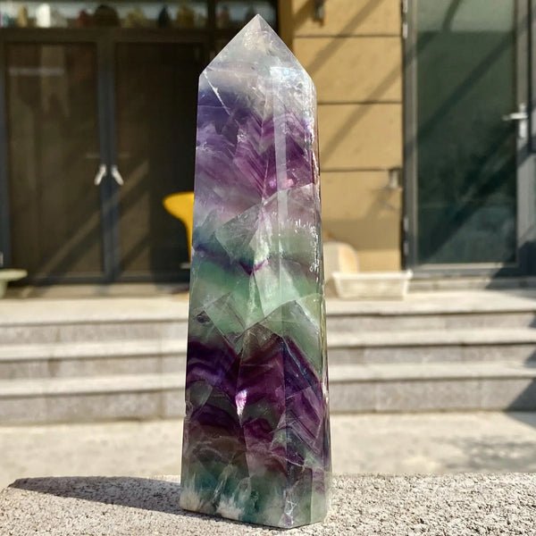 Rainbow Fluorite Crystal Point-ToShay.org