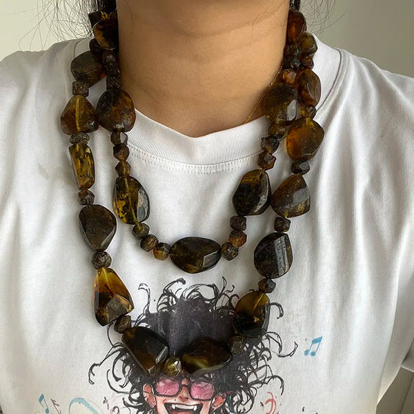 Yellow Amber Necklace-ToShay.org