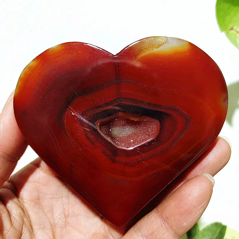 Red Agate Geode Heart-ToShay.org