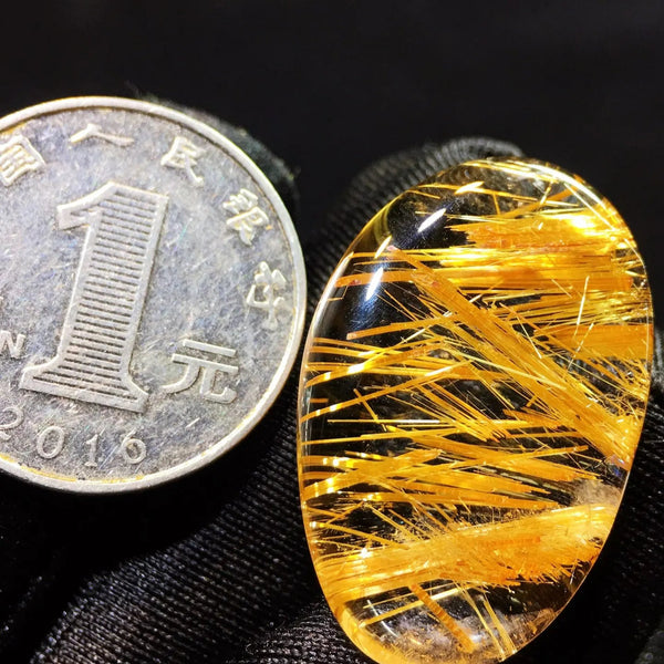 Gold Rutilated Quartz Pendant-ToShay.org