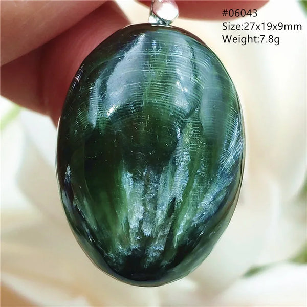 Green Seraphinite Pendant-ToShay.org