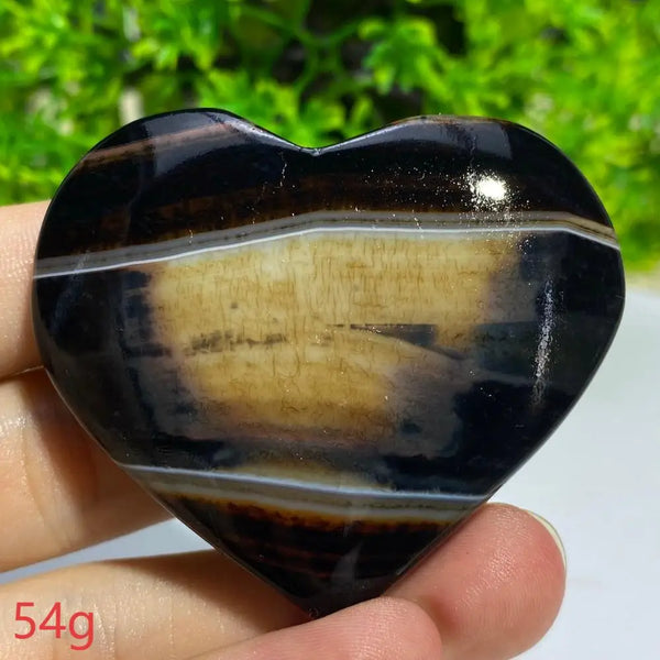 Black Agate Geode Heart-ToShay.org