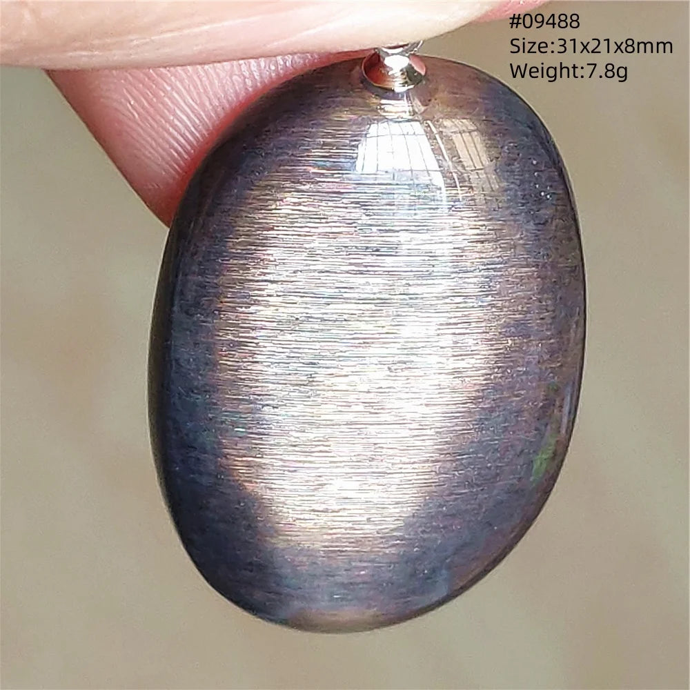 Black Sunstone Moonstone Pendant-ToShay.org