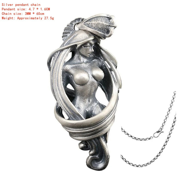 Silver Woman Pendant-ToShay.org