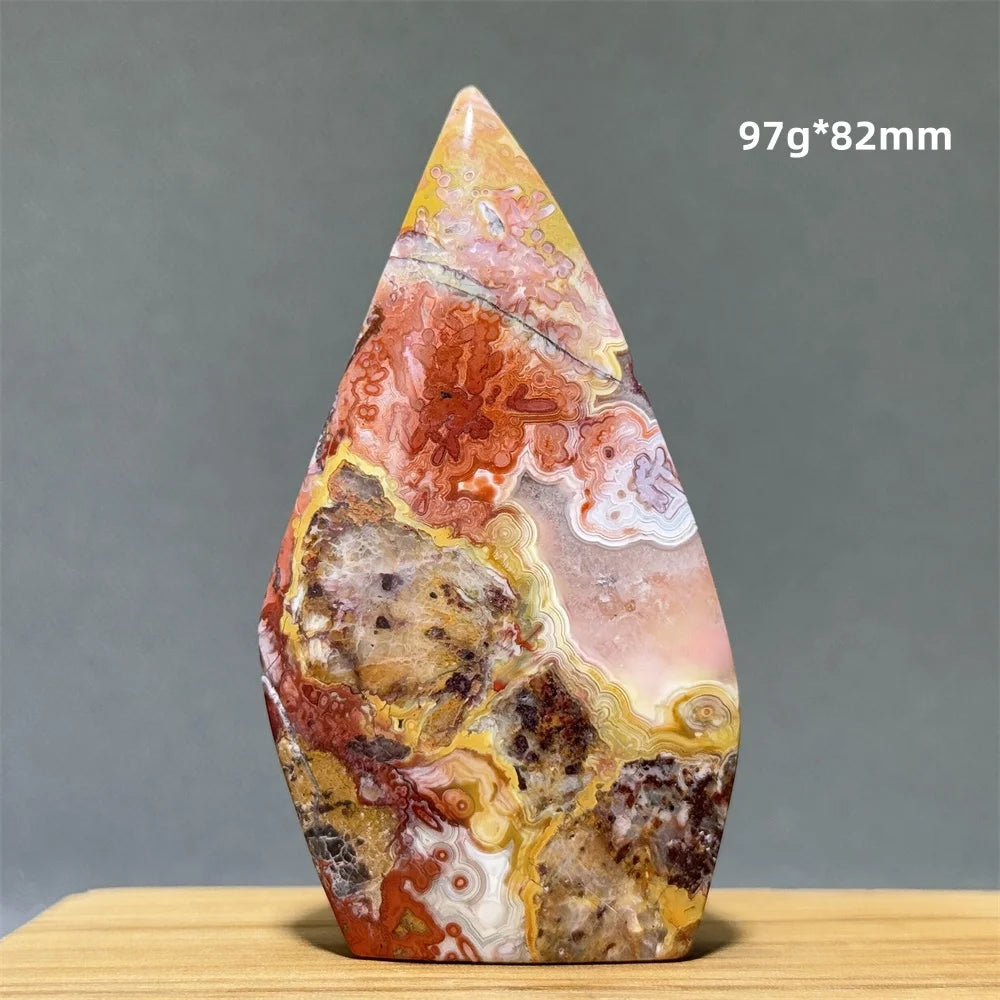 Red Lace Agate Torch-ToShay.org