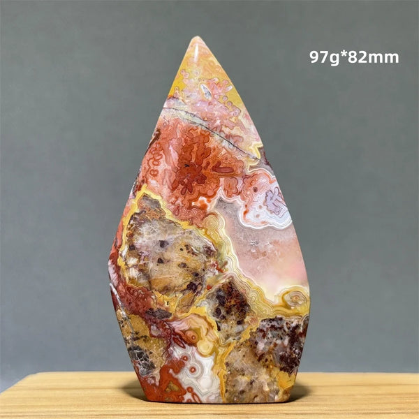 Red Lace Agate Torch-ToShay.org