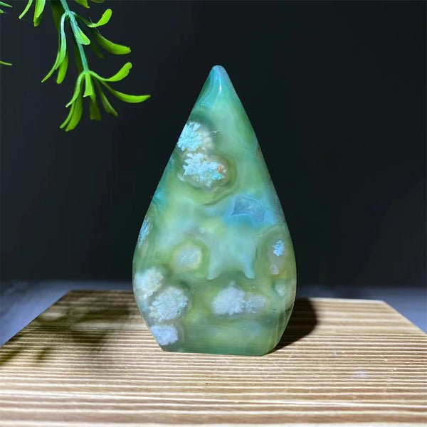 Green Flower Agate Tower-ToShay.org
