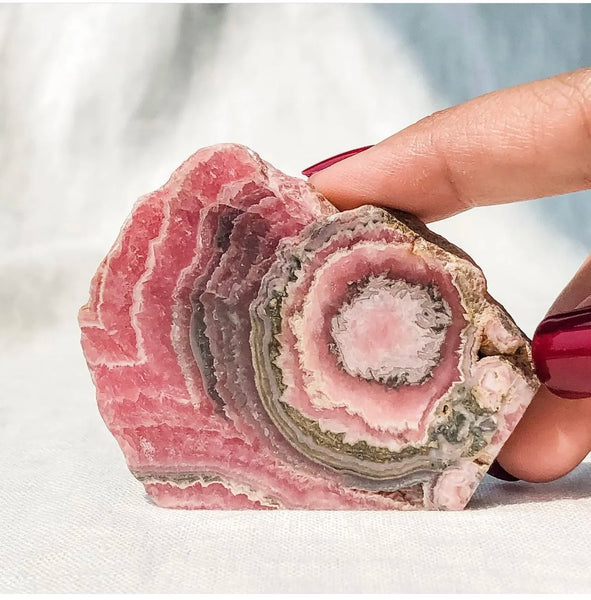 Pink Rhodochrosite Slice-ToShay.org