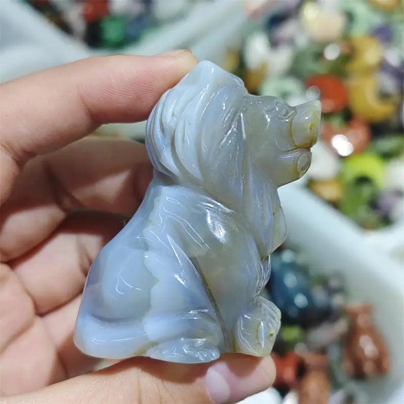 Grey Agate Lion-ToShay.org