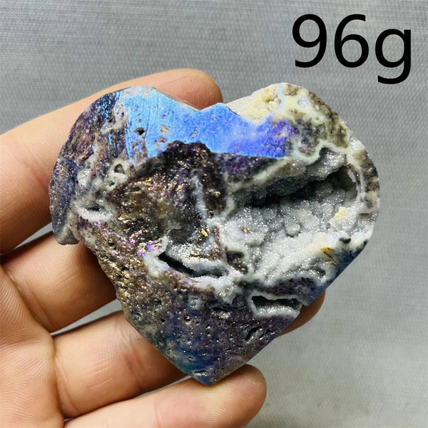 Purple Sphalerite Geode Heart-ToShay.org