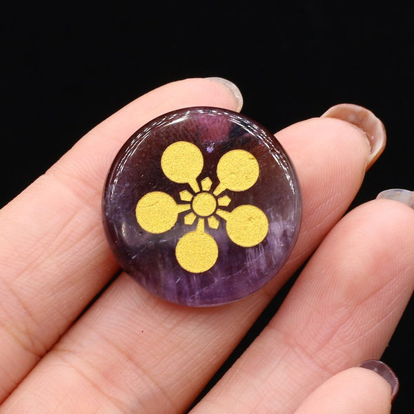 Purple Amethyst Palm Stones-ToShay.org