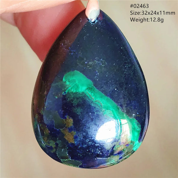 Blue Azulite Malachite Pendant-ToShay.org