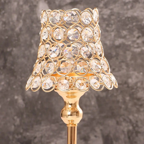 Gold Crystal Candle Holder-ToShay.org