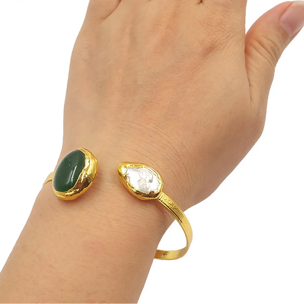 Gold Cuff Bangle-ToShay.org