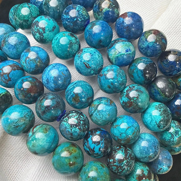 Blue Chrysocolla Azurite Bracelet-ToShay.org