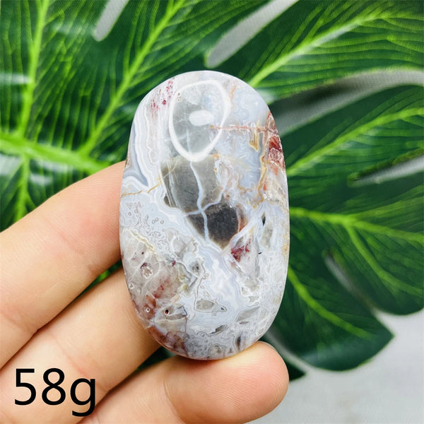 Red Crazy Agate Palm Stone-ToShay.org