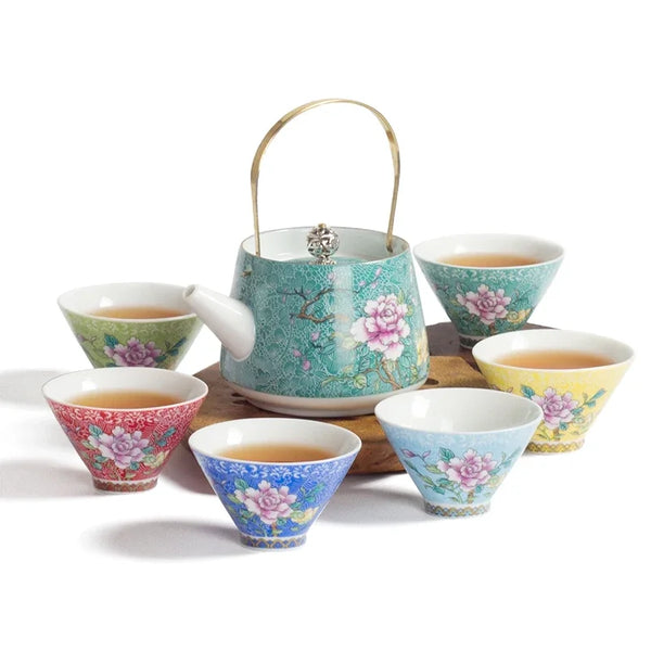 Enamel Porcelain Tea Sets-ToShay.org