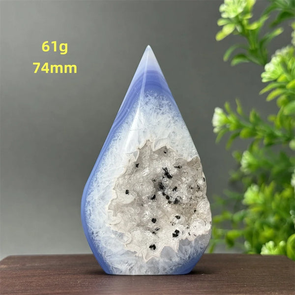 Blue Agate Geode Torch-ToShay.org