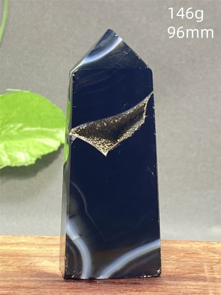Black Striped Agate Tower-ToShay.org